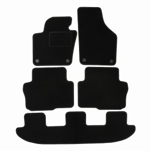 Dywaniki Basic Czarne do Seat Alhambra II 7m [7N] 2010-
